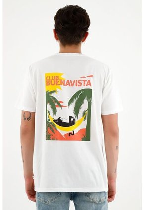 Camiseta Unisex Blanca Con Estampado Posterior