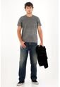 Tennis Camiseta Básica Con Efecto Desgastado Gris Para Hombre de Tennis