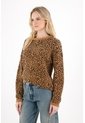 Tennis Buzo Tejido Afelpado Animal Print Con Diseño Limpio Para Mujer de Tennis