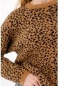 Tennis Buzo Tejido Afelpado Animal Print Con Diseño Limpio Para Mujer de Tennis
