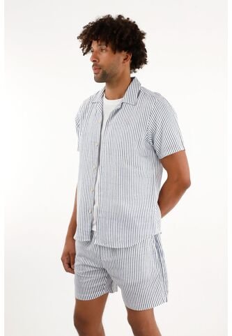 Tennis Camisa Tipo Bowling Crudo Para Hombre Tennis