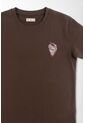 Tennis Camiseta Corte Recto Con Mini Grafico En Algodón Marrón Chocolate Para Mujer de Tennis
