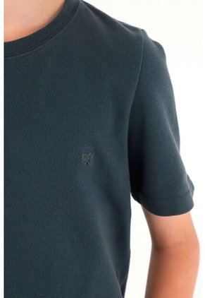 Camiseta Azul Cuello Redondo Para Niño