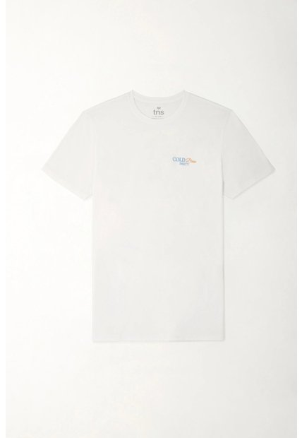 Tennis Camiseta Básica Estampada Blanca Para Hombre