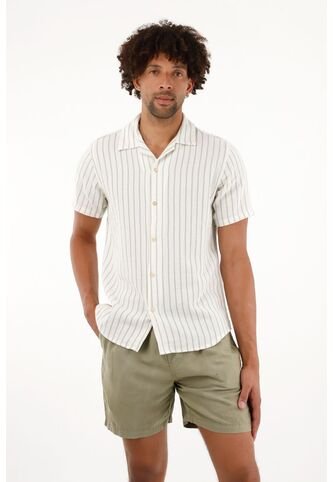 Camisa Con Diseño A Rayas Verde Para Hombre Tennis