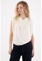 Tennis Camiseta Con Drappeado Crudo Para Mujer de Tennis