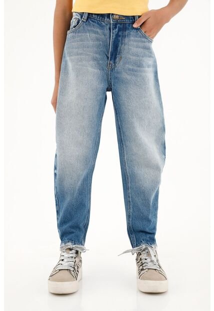 Jean Balloon Tiro Alto Para Niña