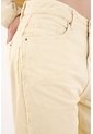 Tennis Jean Wide Leg Con Cortes Desflecados Amarillo Para Mujer de Tennis