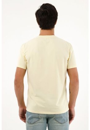 Tennis Camiseta Manga Corta Amarilla Para Hombre