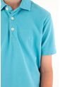 Polo Azul Manga Corta Para Niño de Tennis