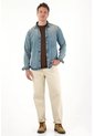 Tennis Camisa Manga Larga En Denim Azul Para Hombre de Tennis