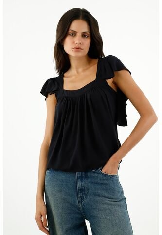 Tennis Camisa Manga Sisa Con Bolero Negra Para Mujer Tennis