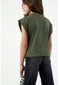 Camiseta Verde Estampada Con Brillos Para Niña de Tennis