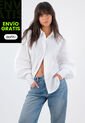 Tennis Camisa Para Mujer En Algodón Blanco Oversize Con Manga Larga de Tennis