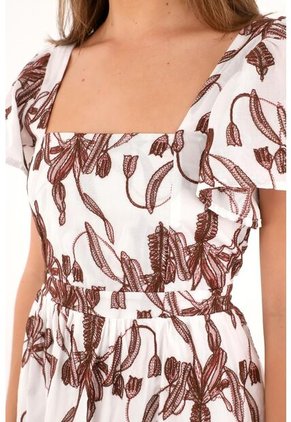 Tennis Vestido Corto En Tela Bordada Para Mujer