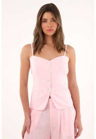 Camisa Rosada Tipo Corsé Para Mujer Tennis