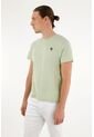 Tennis Camiseta Verde Estampada En Espalda Para Hombre de Tennis