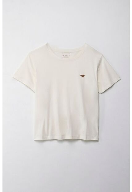 Tennis Camiseta Con Estampado En Punto Corazón Crudo Para Mujer