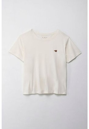 Tennis Camiseta Con Estampado En Punto Corazón Crudo Para Mujer