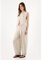 Tennis Pantalón Wide Leg Con Pinzas Frontales En Beige Para Mujer de Tennis