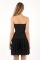 Tennis Vestido Corto Strapless Negro Para Mujer de Tennis