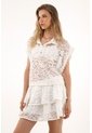 Tennis Camisa En Encaje De Silueta Amplia Para Mujer de Tennis