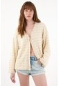 Tennis Buzo Amplio Tejido Con Brillos Crudo Para Mujer de Tennis