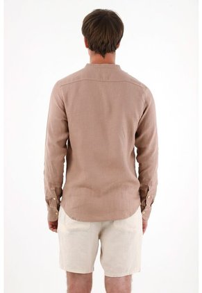 Camisa Manga Larga Cuello Neru Para Hombre