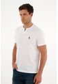 Tennis Camiseta Blanca Con Abertura En V Para Hombre de Tennis