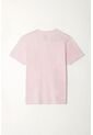 Camiseta Rosada Con Mini Raqueta Bordada Para Hombre de Tennis