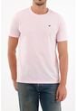 Camiseta Rosada Con Mini Raqueta Bordada Para Hombre de Tennis