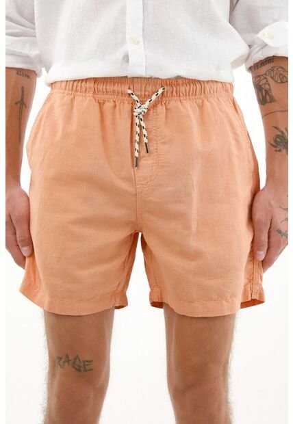 Tennis Bermuda Regular Fit Con Pretina Elástica Naranja Para Hombre