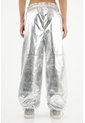 Pantalón Efecto Metalizado Gris Para Mujer de Tennis