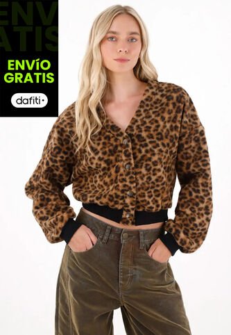 Tennis Buzo Afelpado En Animal Print Para Mujer Tennis