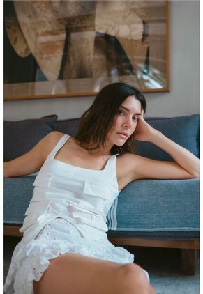 Tennis Camisa Blanca Tipo Corsé Para Mujer