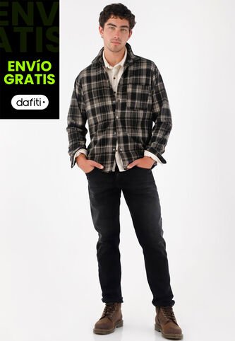 Tennis Abrigo Con Diseño Preteñido A Cuadros Para Hombre Tennis