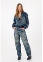 Tennis Jean Relax Fit Con Estampado Floral En Denim Para Mujer de Tennis