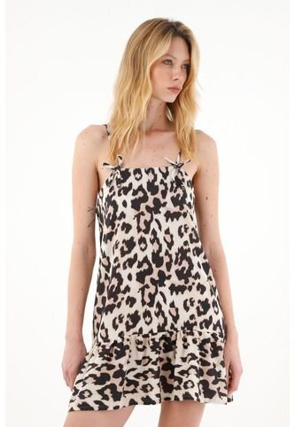 Tennis Vestido Corto Con Estampado Animal Print Para Mujer Tennis