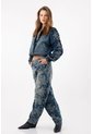 Tennis Jean Relax Fit Con Estampado Floral En Denim Para Mujer de Tennis