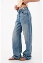 Tennis Jeans Wide Leg Con Bajo Extra Largo En Denin Para Mujer de Tennis