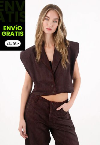 Tennis Chaleco Crop Con Estampado Animal Print Para Mujer Tennis