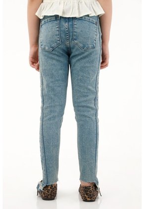 Jean Jegging Azul De Bota Asimétrica Para Niña
