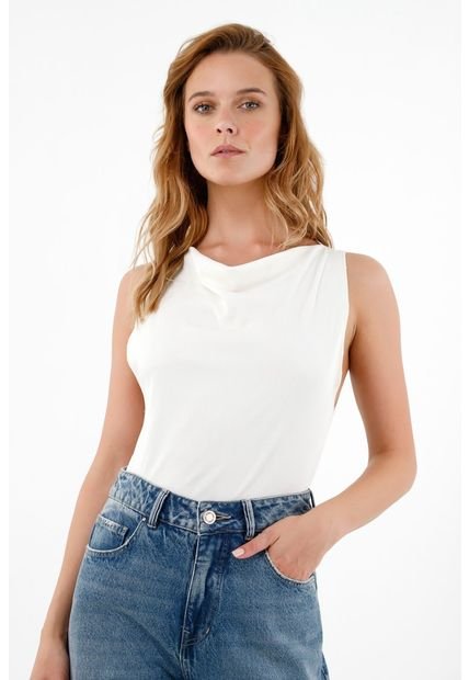 Camiseta Blanca Manga Sisa Para Mujer