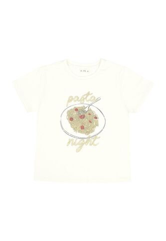 Tennis Camiseta Crudo Con Estampado En Frente Para Mujer Tennis