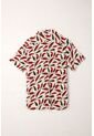 Tennis Camisa Tipo Bowling Con Estampado De Chiles Para Hombre de Tennis
