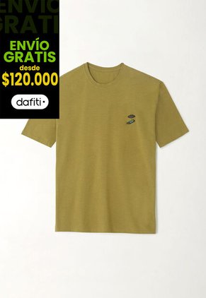 Camiseta En Jersey Flamé Verde Para Hombre
