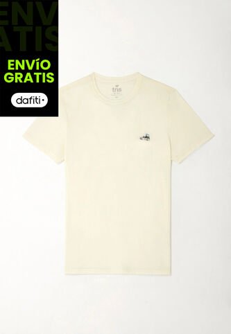 Tennis Camiseta Manga Corta Estampada Crudo Para Hombre Tennis