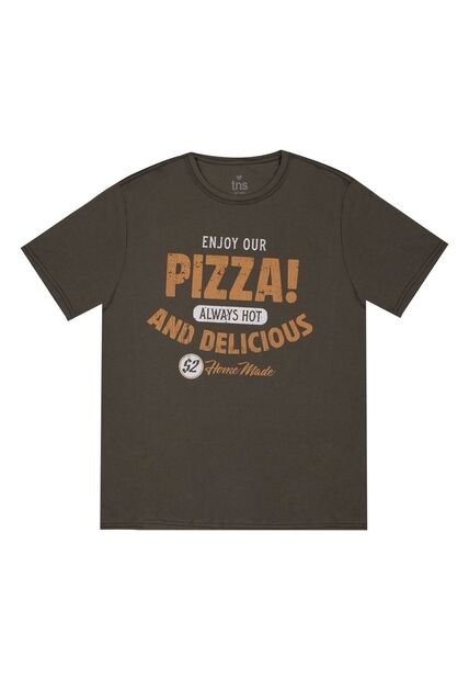 Tennis Camiseta Con Estampado Frontal Verde Para Hombre