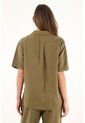 Camisa Tipo Bowling Con Detalles Imitación Bordado Para Mujer de Tennis