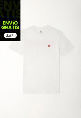 Tennis Camiseta Básica Estampada En Espalda Blanca Para Hombre Tennis